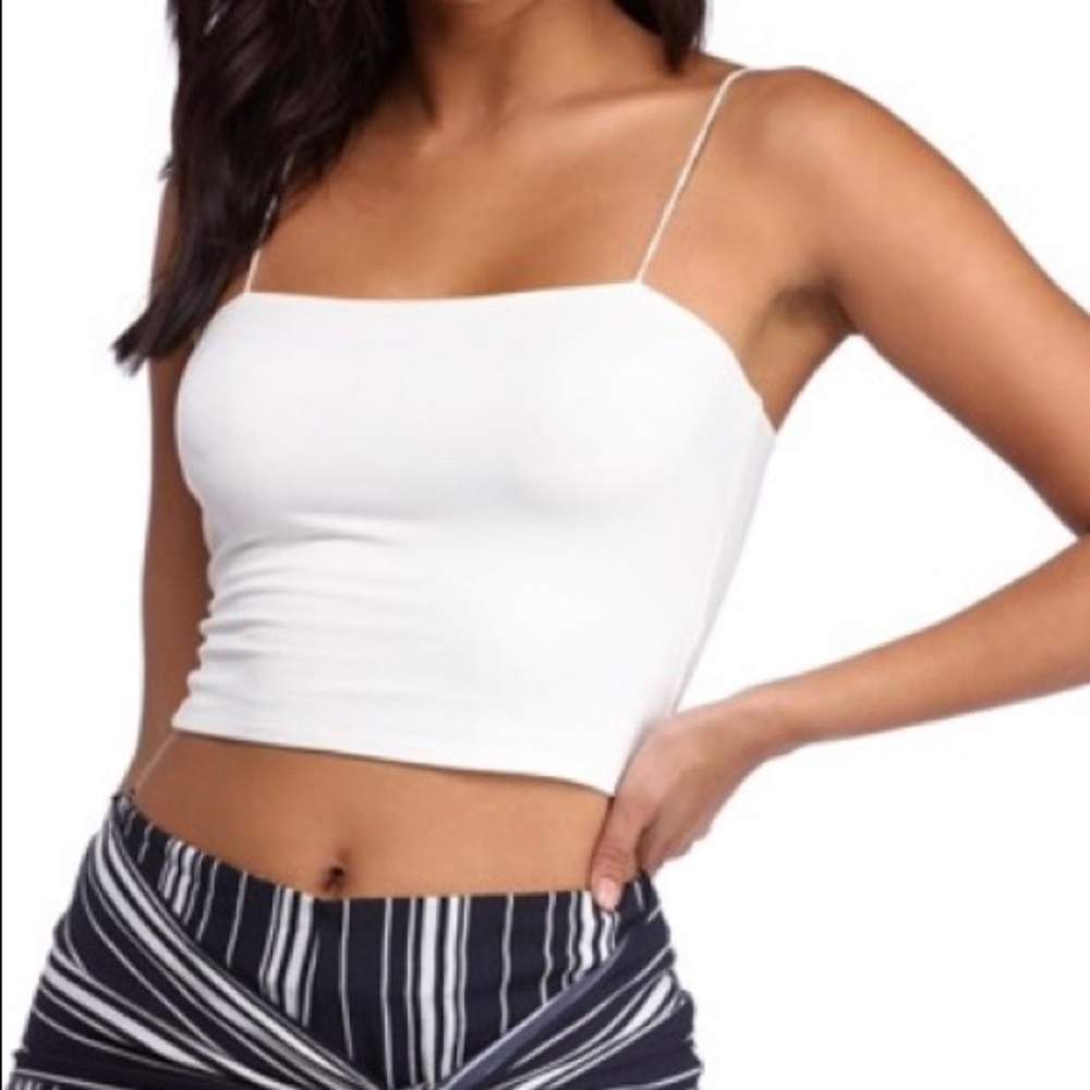 White crop top :) BRAND NEW WITH TAG!!!